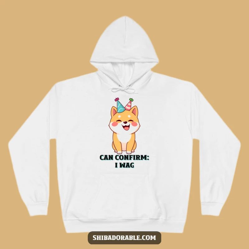 Cozy Funny Shiba Inu Dog Party Hoodie: Warm and Hilarious Gift Apparel
