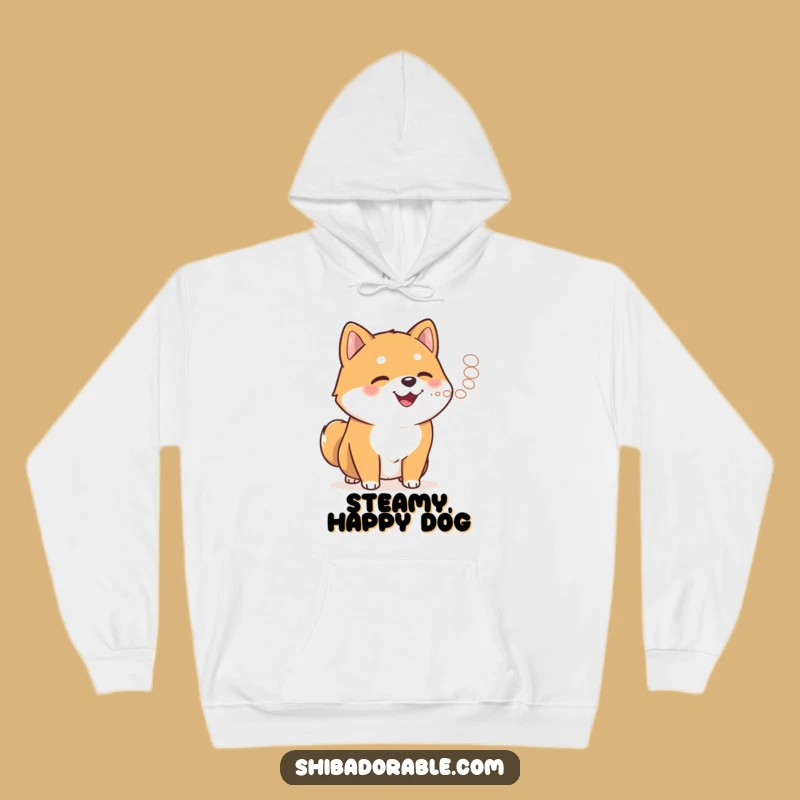 Cozy Funny Shiba Inu Steam Hoodie - Warmth and Humor for Dog Lovers