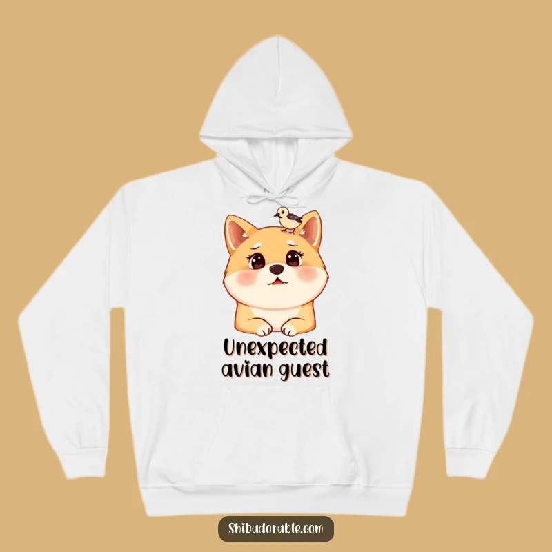 Funny Shiba Inu Bird Head Hoodie - Cozy & Hilarious Dog Lover Gift!