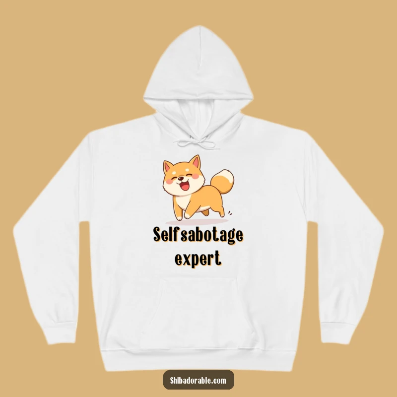 Funny Shiba Inu Tail Chasing Hoodie - Cozy Dog Spin Funny Gift