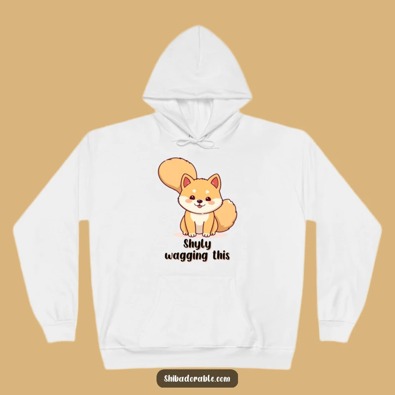 Funny Shiba Inu Peek Hoodie: Cozy Mystery with a Shy Dog - Ideal Gift!