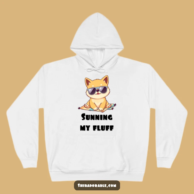 Cozy Funny Kawaii Shiba Inu Hoodie - Warm & Hilarious Beach Pup Gift for All