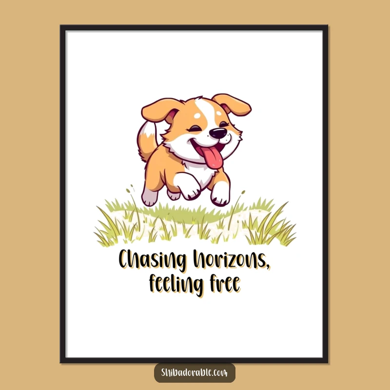Free Printable Wall Art: Funny Dog Racing, Humorous Downloadable Decor