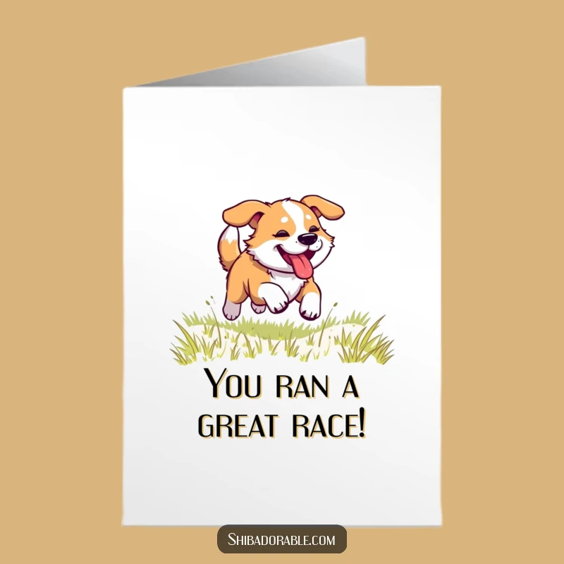 Free Printable Congrats Card: Speedy Dog Achiever, Downloadable Fun Gift
