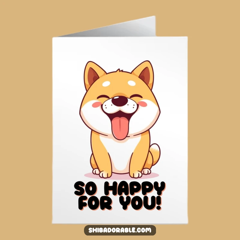 Free Printable Funny Shiba Inu Congratulations Card - Goofy Dog Downloadable