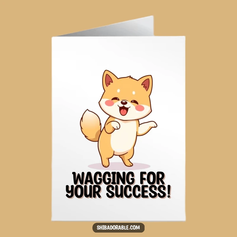 Free Printable Shiba Inu Congrats Card: Energetic DIY Gift for Success
