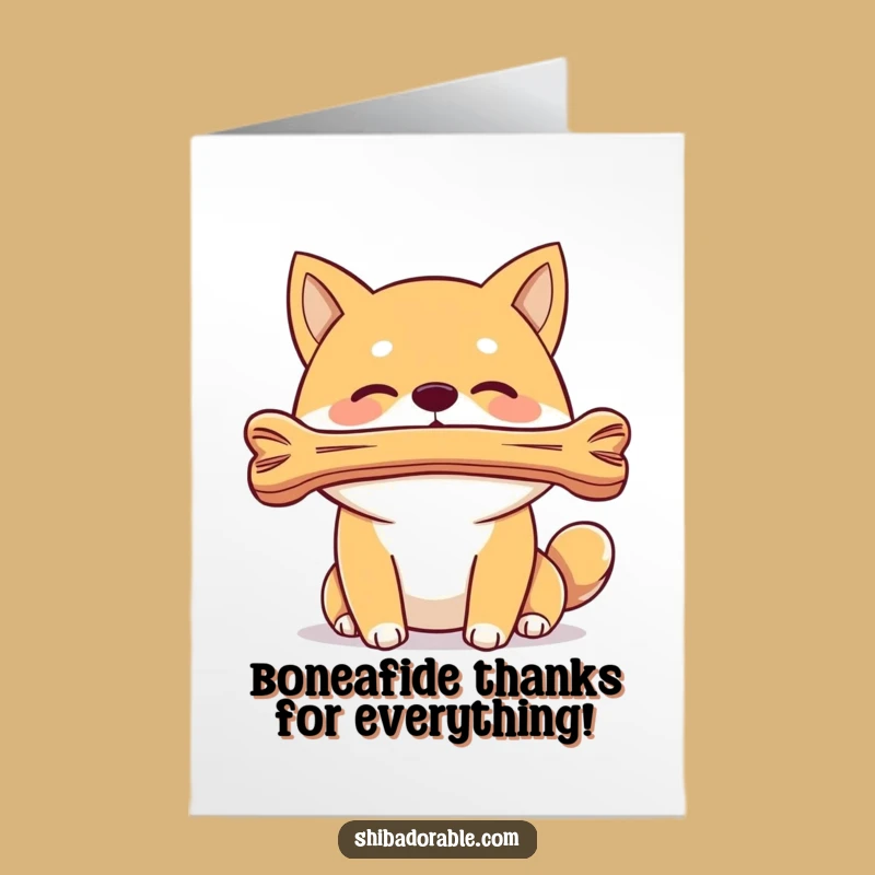 Free Printable Shiba Inu Thank You Card: Bone-ified Gratitude!