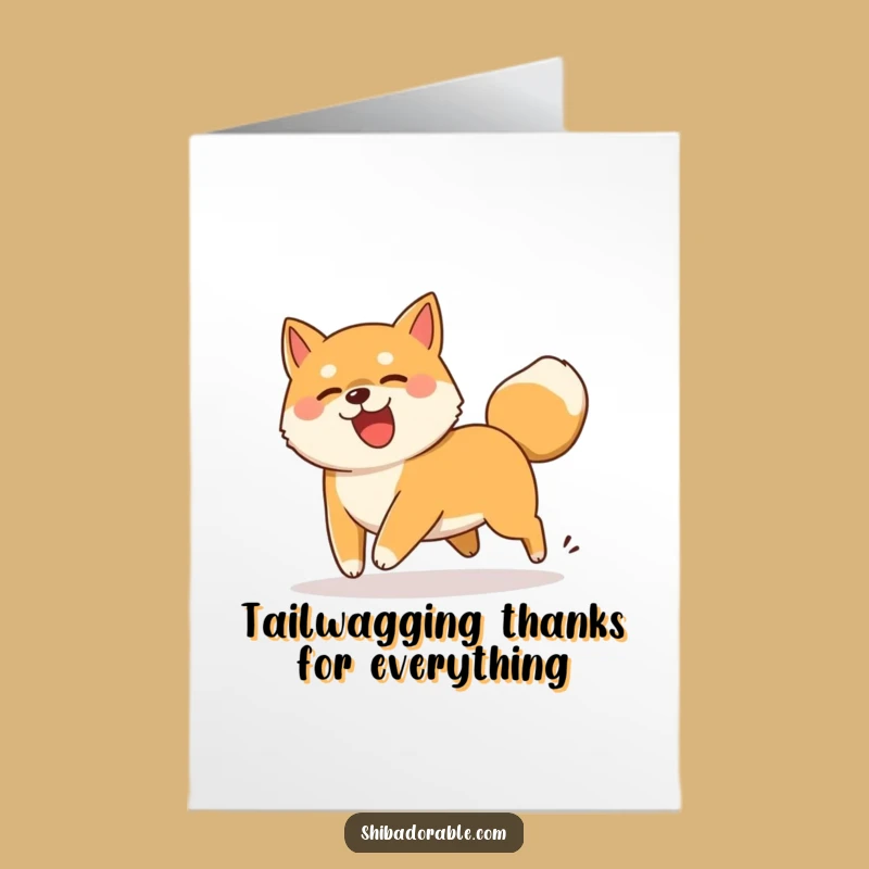 Free Printable Thank You Shiba Inu Card: Silly Dog Funny Downloadable Gift!