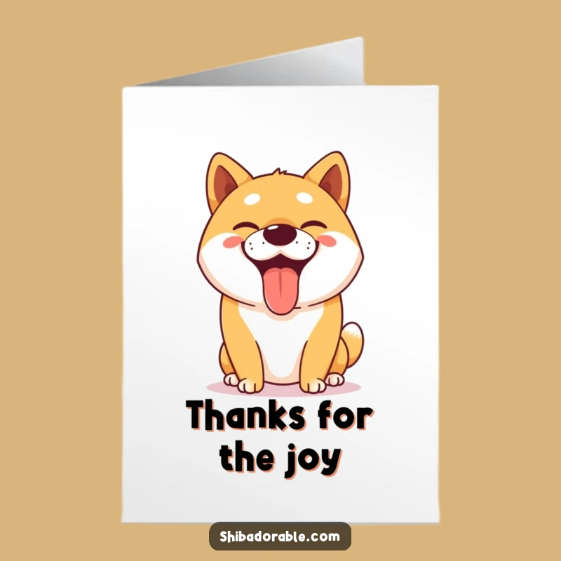 Free Printable Funny Shiba Inu Thank You Card - Grateful Grin Downloadable