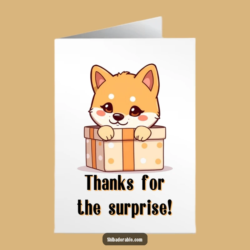Free Printable Thank You Card: Mischievous Shiba Inu Thanks