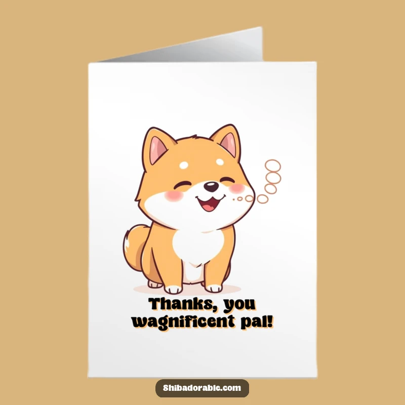 Free Printable Thank You Card: Steamy Shiba for a Warm Downloadable Gift