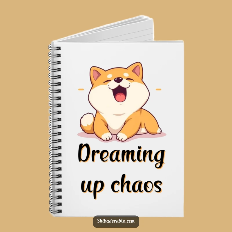 Funny Lazy Shiba Inu Sunbeam Notebook - Relaxing Dog Gift for Notes!