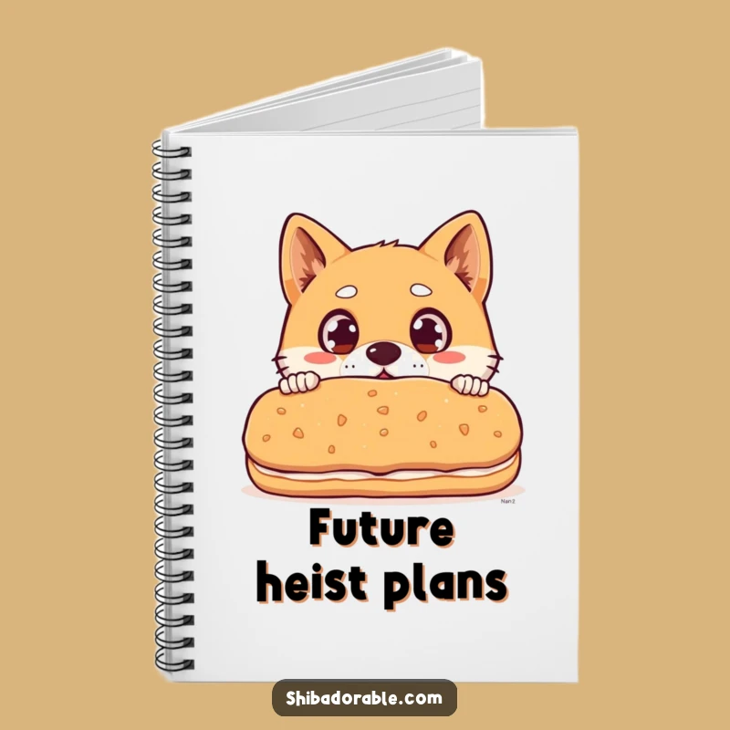 Funny Shiba Inu Biscuit Notebook - Surprised Dog Eyes Funny Gift