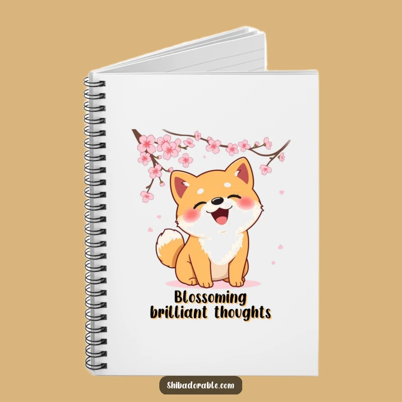 Funny Shiba Inu Blossom Chase Notebook - Journal Your Funny Moments