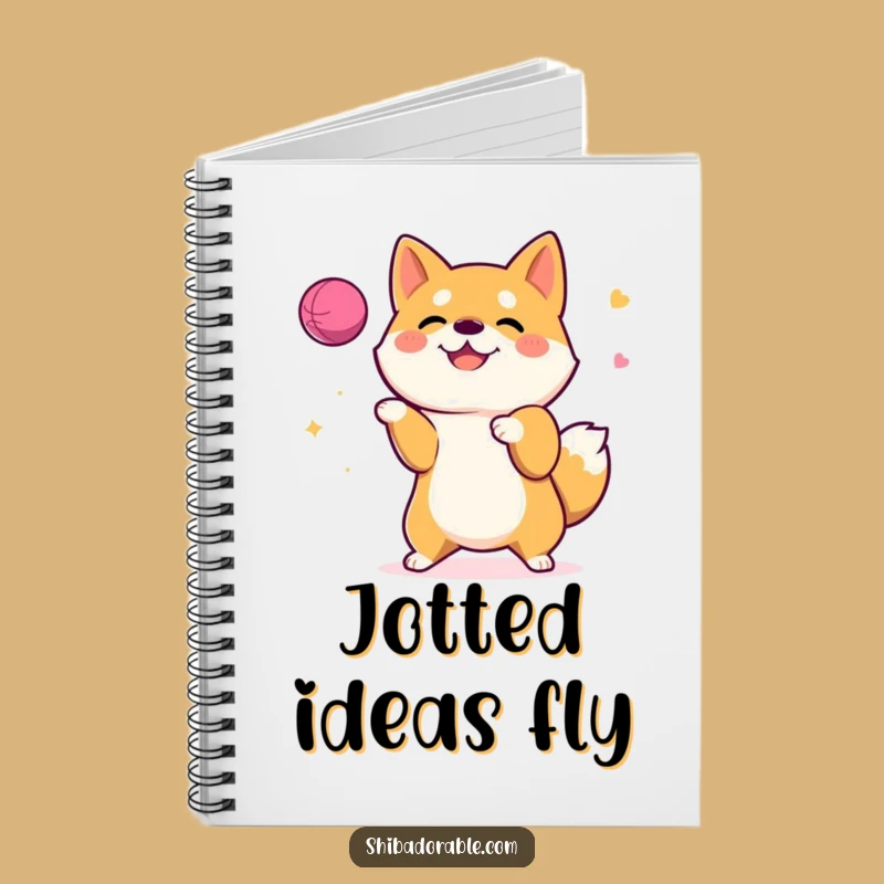 Funny Shiba Inu Juggling Notebook: Jot Down Ideas with a Talented Dog - Perfect Gift!