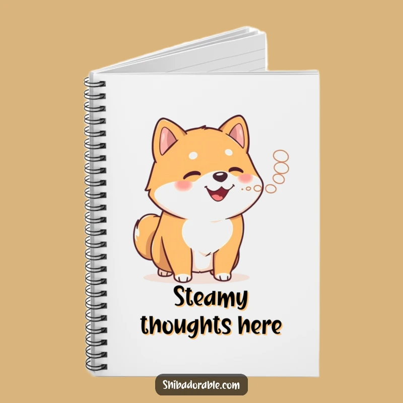 Funny Shiba Inu Steam Notebook - Jot Down Ideas with Canine Warmth