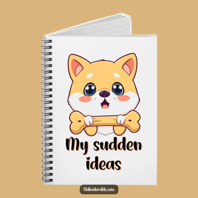 Funny Surprised Shiba Inu Bone Notebook: Jot Down Your Reactions