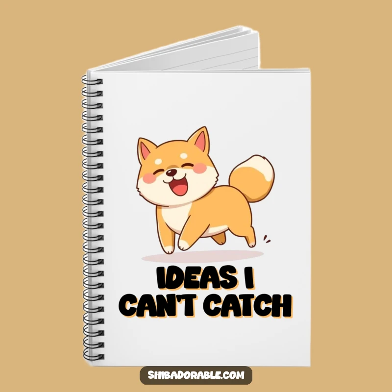 Funny Shiba Inu Tail Chasing Notebook - Silly Dog Spin Funny Gift