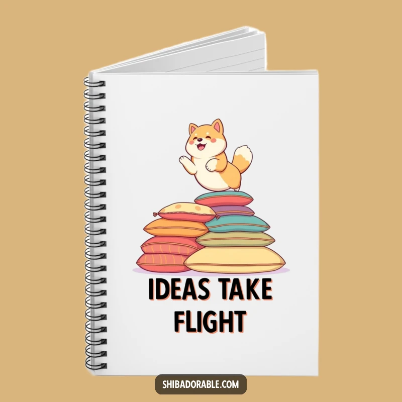 Funny Shiba Leaping Notebook: Ideas in Motion - Creative Funny Gift!