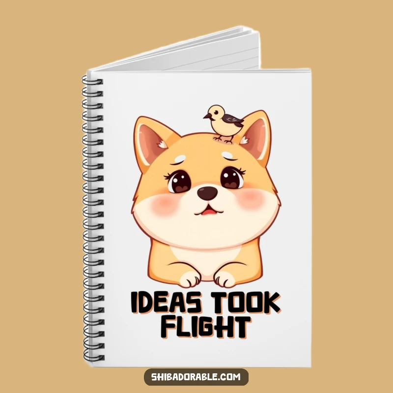 Funny Shiba Inu Bird Head Notebook - Hilarious Dog Lover Gift for Notes!