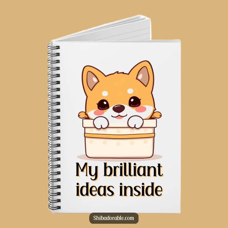 Funny Shiba Inu Puppy Gift Notebook: Jot Down Ideas with Curious Delight