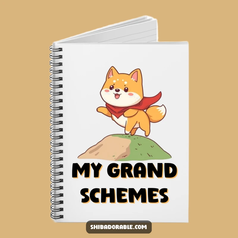 Funny Shiba Inu Notebook: Jot Down Heroic Ideas with a Flying Pup, Journal Gift