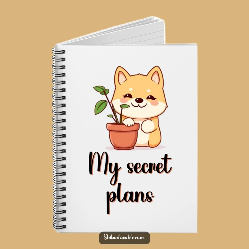 Funny Shiba Inu Notebook: Jot Down Secrets with a Peeking Pup, Journal Gift