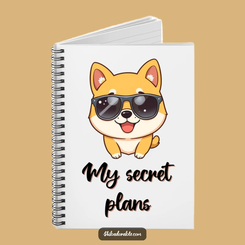 Funny Journal Shiba Inu Wink - Cool & Hilarious Dog Notebook Gift!