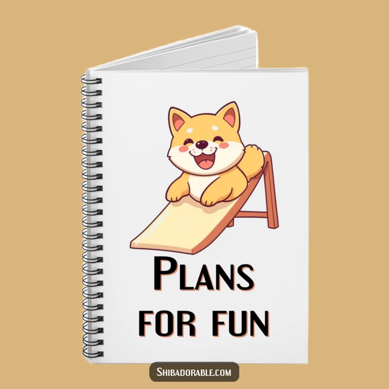 Funny Journal Shiba Inu Slide - Cute & Hilarious Dog Notebook Gift!