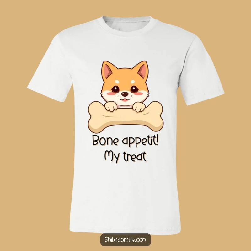 Funny Shiba Inu Floppy Ears Bone T-Shirt - Hilarious Dog Lover Apparel