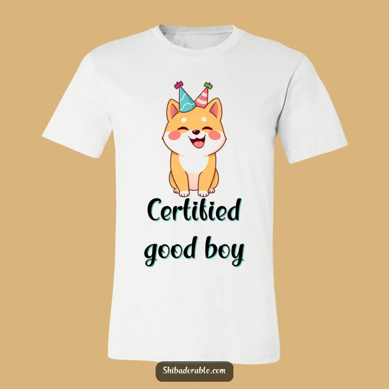 Funny Shiba Inu Party Hat T-Shirt: Hilarious Joyful Dog Apparel Gift