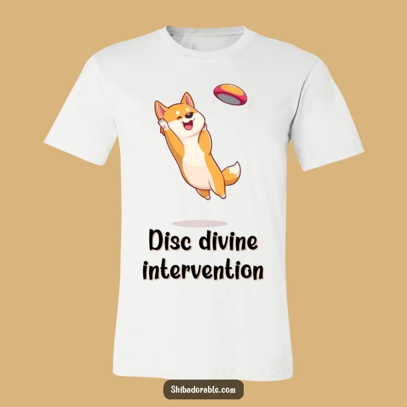 Funny Shiba Inu Frisbee Catcher T-Shirt: Action Dog Tee Gift