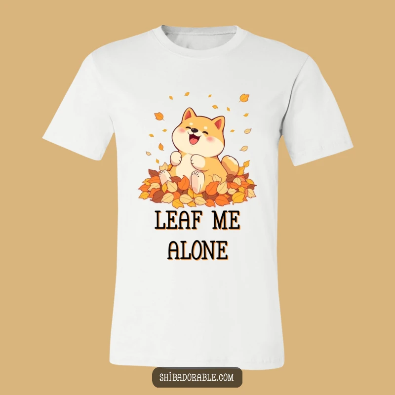 Funny Shiba Inu Autumn Leaves T-Shirt - Joyful Dog Lover Apparel Gift