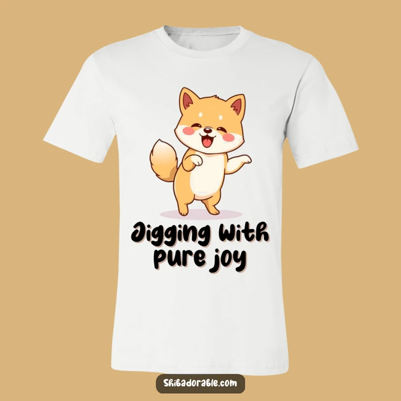 Funny Shiba Inu Jig T-Shirt: Energetic Dog Dance, Awesome Funny Gift Apparel