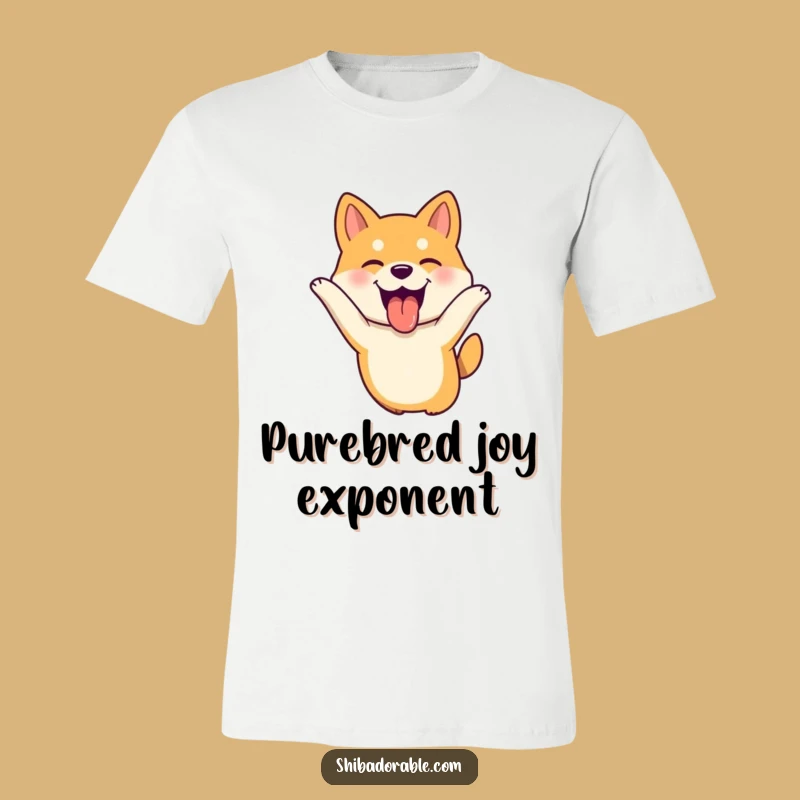 Funny Shiba Inu Leaping T-Shirt - Joyful Dog Tongue Out Funny Gift