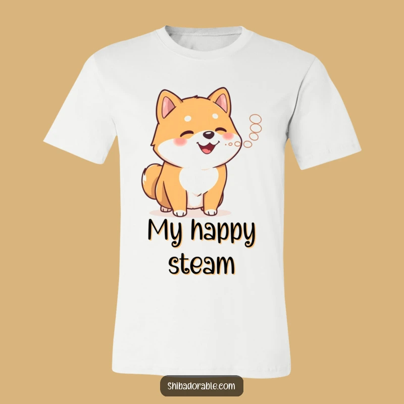 Funny Shiba Inu Steam T-Shirt - Wear Your Dog's Warm Breath