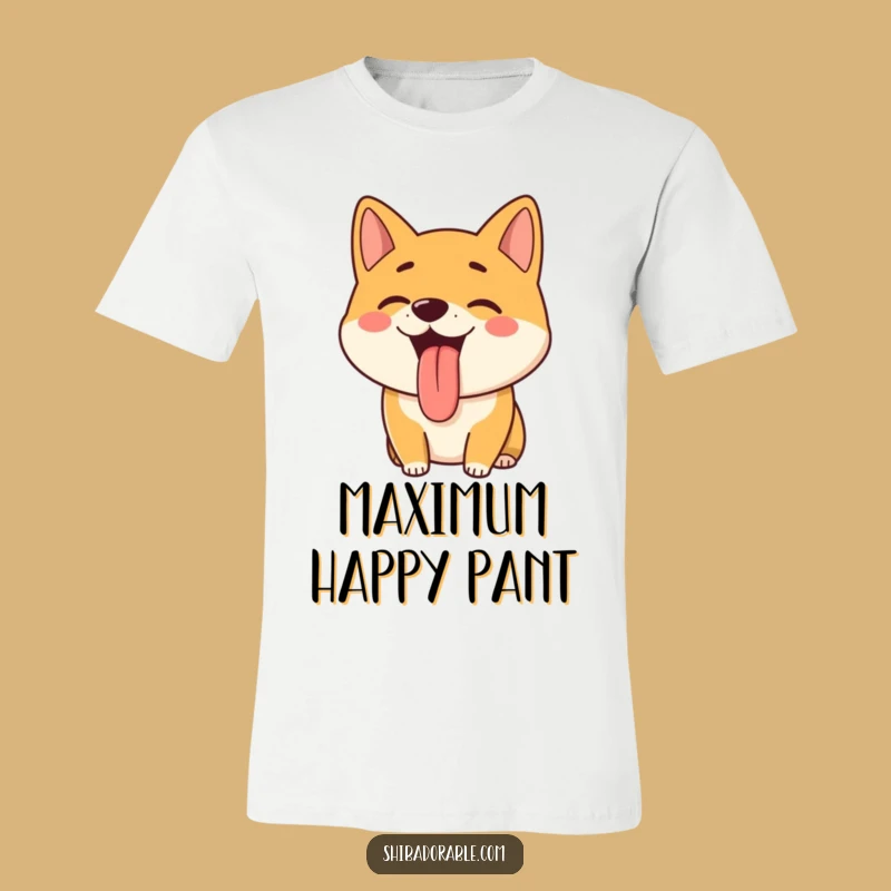 Funny Shiba Inu T-Shirt: Hilarious Tee of a Happy Panting Dog