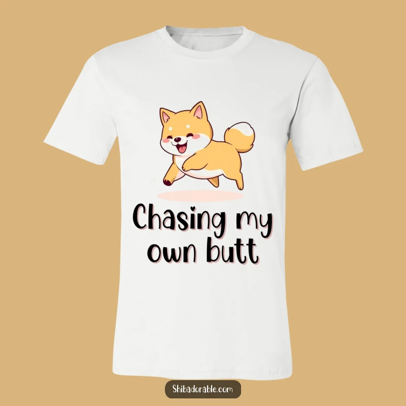 Funny Shiba Inu Tail Chaser T-Shirt: Wear Your Playful Pup Pride