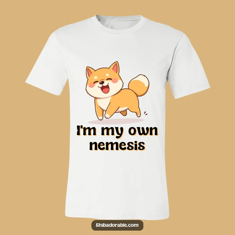 Funny Shiba Inu Tail Chasing T-Shirt - Silly Dog Spin Funny Gift