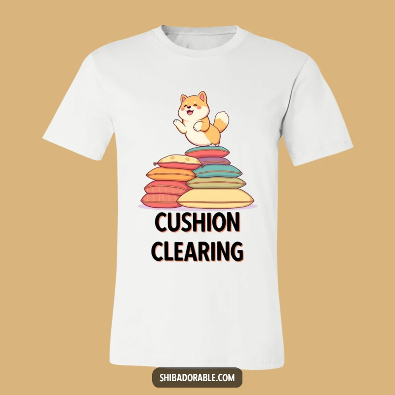Funny Shiba Leaping T-Shirt: Energetic Pup - Awesome Funny Gift!