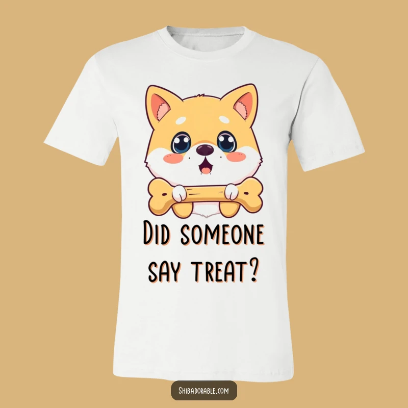 Funny Surprised Shiba Inu Bone T-Shirt: Witty Doggo Apparel