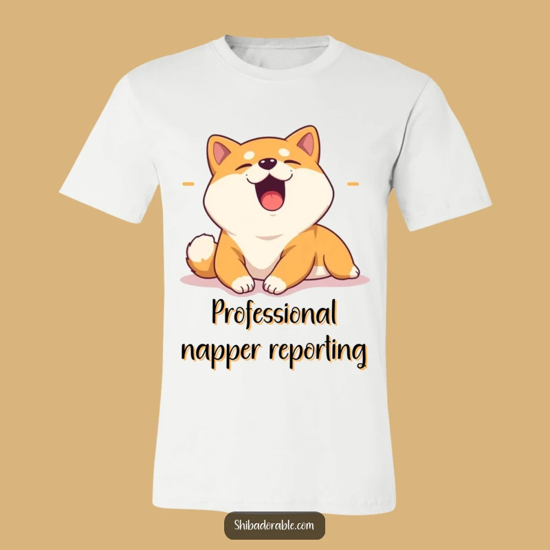 Funny Lazy Shiba Inu Sunbeam Tee - Relaxed Dog Lover Shirt, Great Gift!