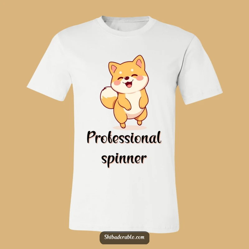 Funny Shiba Inu Spin T-Shirt - Energetic & Comical Dog Tee