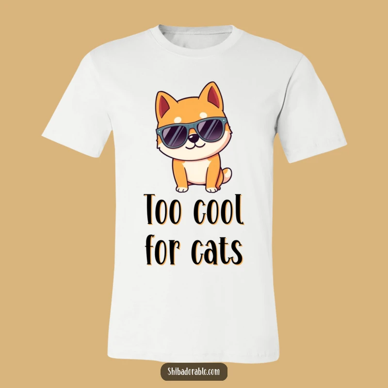 Funny Shiba Cool Dog T-Shirt: Shades On - Awesome Funny Gift!
