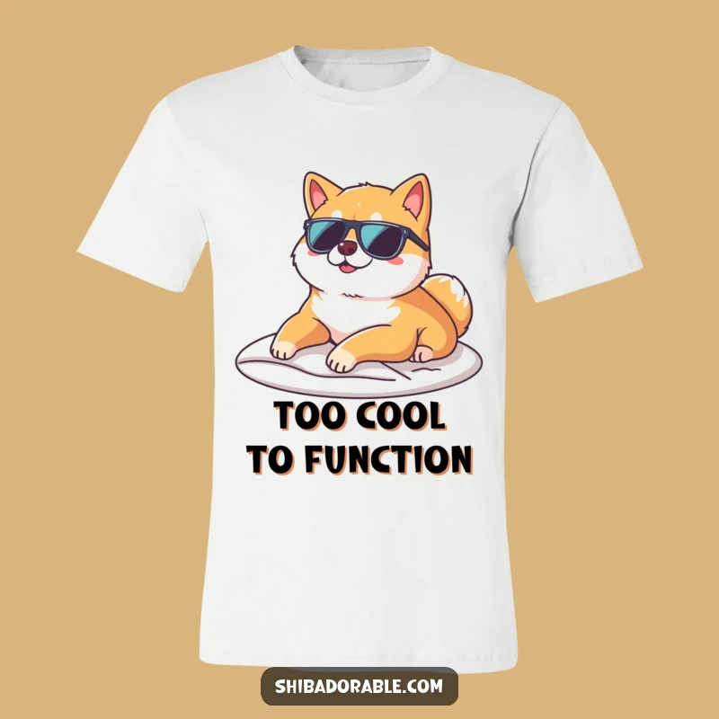 Funny Cool Shiba Inu T-Shirt - Sunglasses Dog Style for Fun