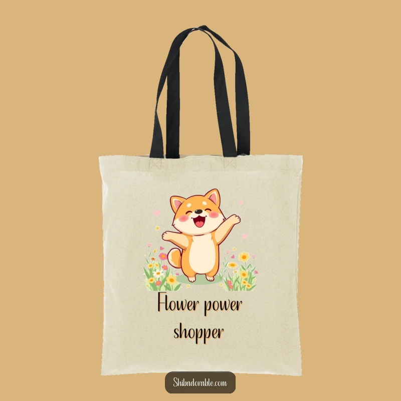 Funny Shiba Inu Flower Dance Tote Bag - Carry Joy Everywhere