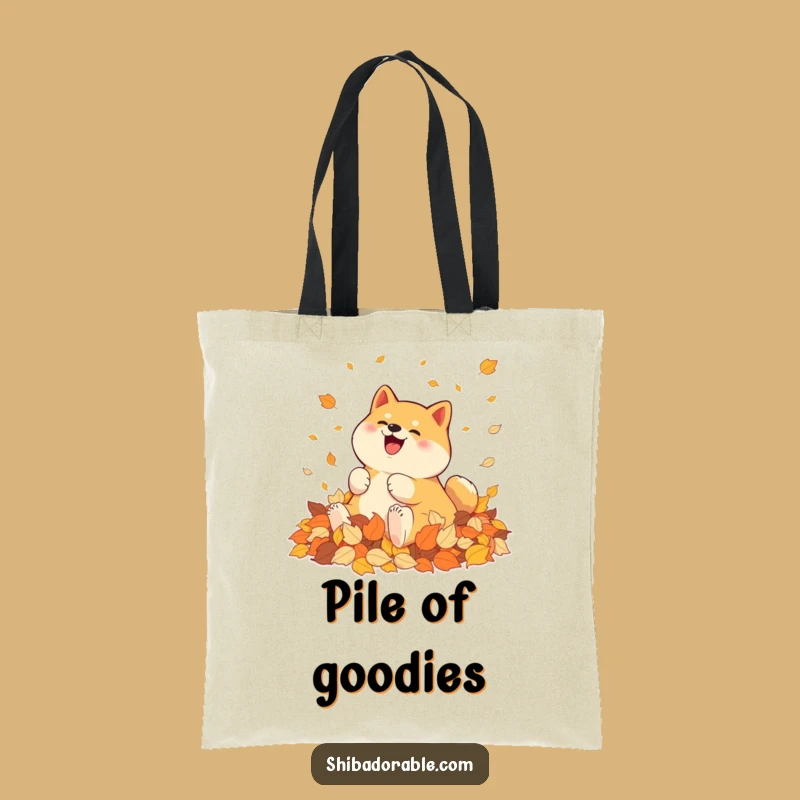 Funny Shiba Inu Autumn Leaves Tote Bag - Carry Your Fall Fun in Style