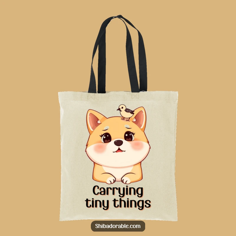 Funny Shiba Inu Bird Head Tote Bag - Stylish & Hilarious Gift for Dog Lovers!
