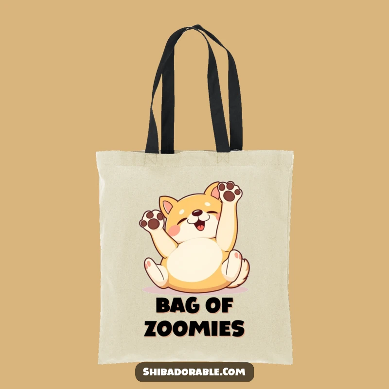 Funny Shiba Inu Rolling Tote Bag: Carry Your Joy with a Playful Pup - Perfect Gift!