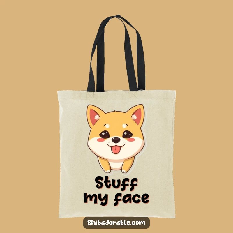 Funny Shiba Inu Tongue Out Tote Bag: Carry Your Sass with Style - Perfect Gift!